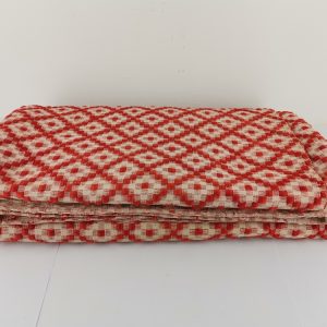 Κουβέρτα στρωσίδι κρεβατιού υφαντό σε αργαλειό, μαλλί-βαμβάκι, εποχής 1890