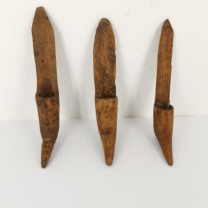 Ξύλινα χειροποίητα δάχτυλα θερισμού μεταχειρισμένα, εποχής 1930.